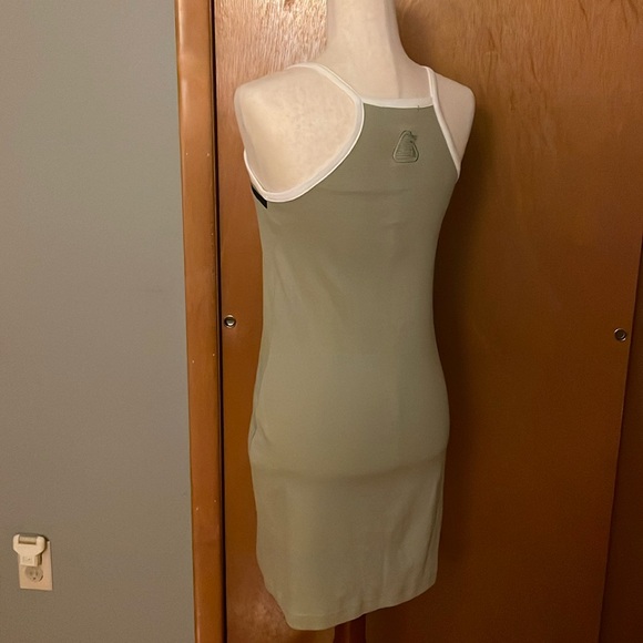 Express Bleus tank dress, size S. Green with stripes. Stretchy and bodycon - Picture 8 of 16